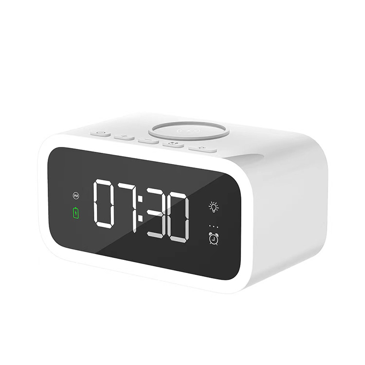 Wireless Charging Appliance with Night Light Small Alarm Clock