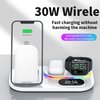 A06 3 in 1 wireless charger stand up wireless charger station wireless charger qi2 alarm clock wireless charger for smartphone portable wireless chargers